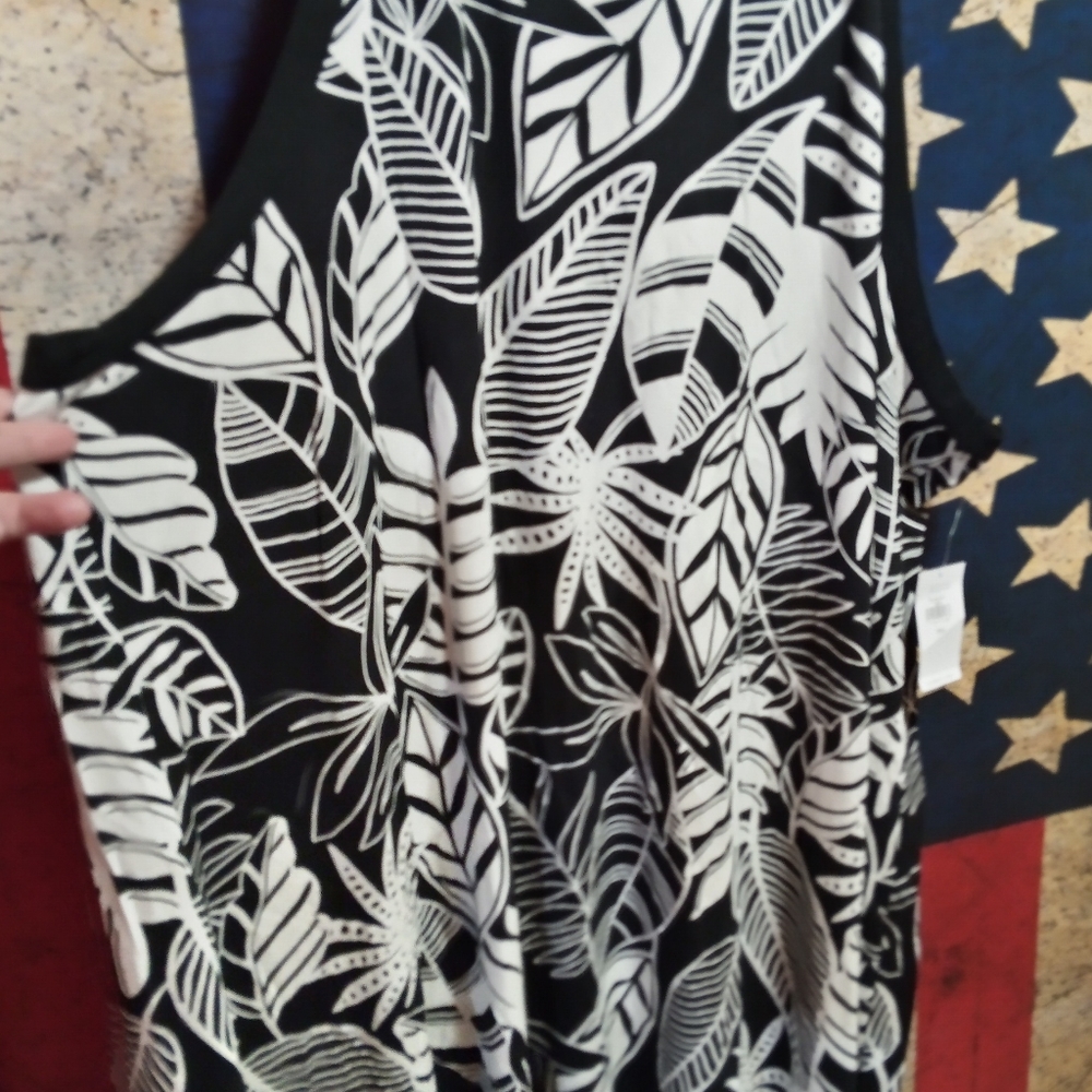 Old Navy Printed Fit & Flare Cami Midi